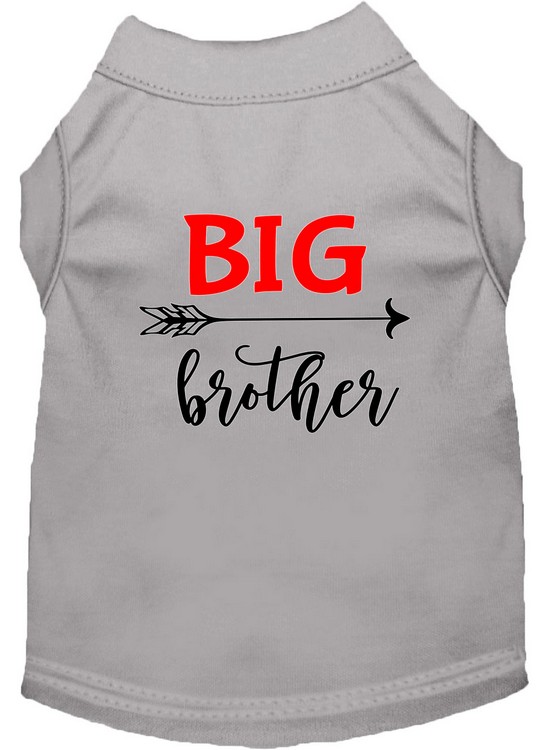 Big Brother Screen Print Dog Shirt Grey XL